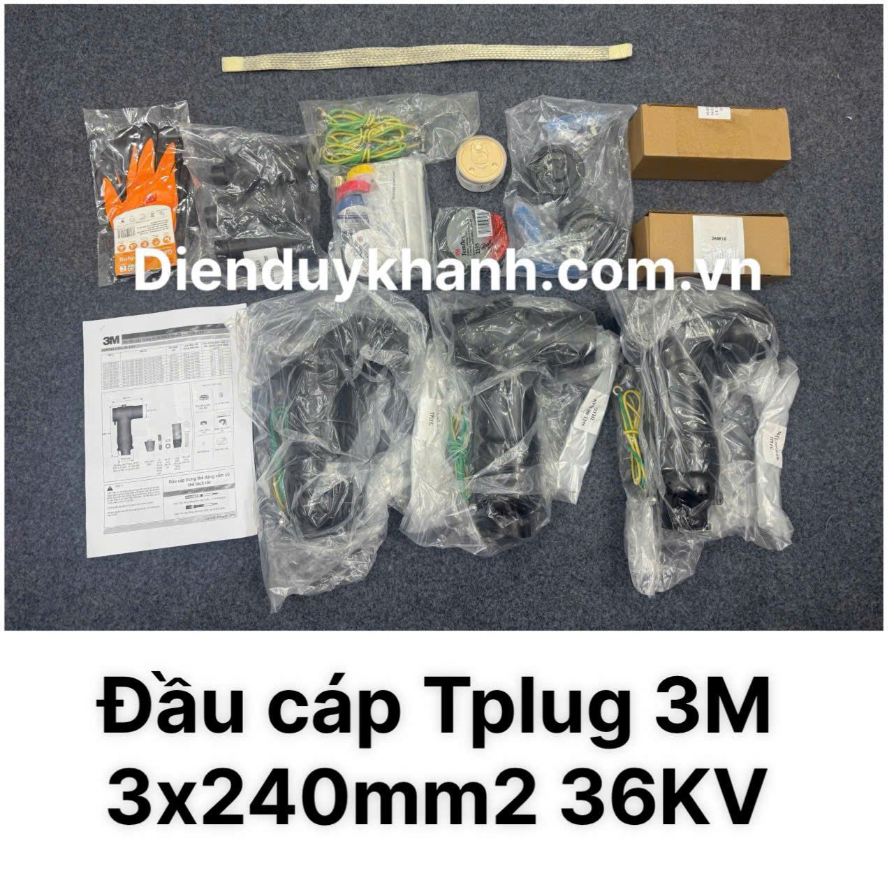 ĐẦU CÁP TPLUG 36kV 3x1Cx240 (3x240mm2) 3M CHÍNH HÃNG GIÁ RẺ